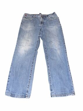 Worn Classic Wide-Leg Men's Jeans in Light Blue